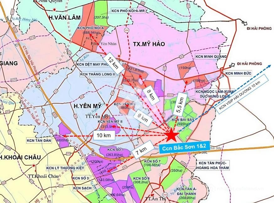 Bán kho, nhà xưởng: Giá 2,61 triệu/m² Cụm công nghiệp Bắc Sơn 1 và 2 - dự án mới