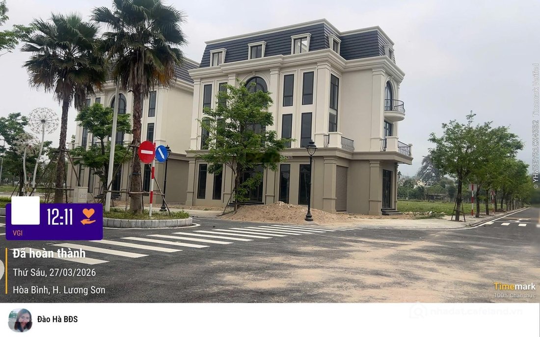 Bán đất thổ cư: Đất biệt thự Centre Ville Lương Sơn view đẹp, giá tốt, pháp lý r
