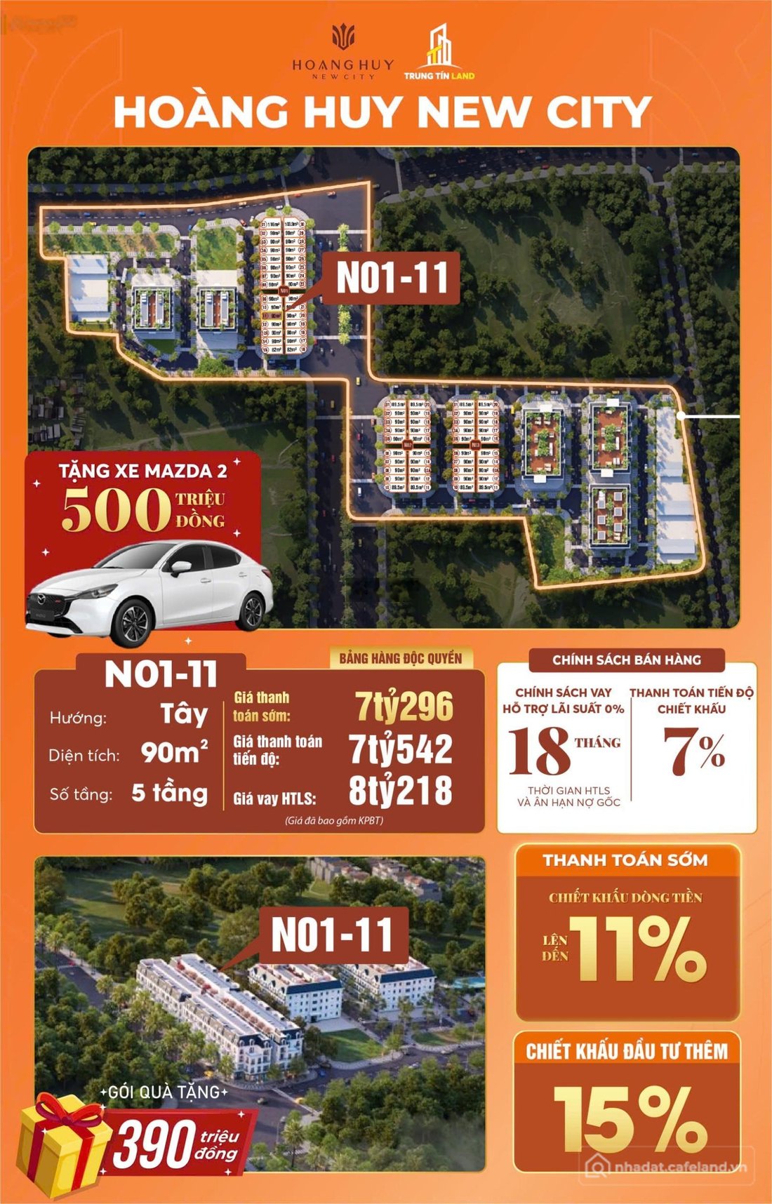 Bán nhà phố dự án: Bán shophouse rẻ nhất dự án Hoàng Huy New City- đối diện khu 