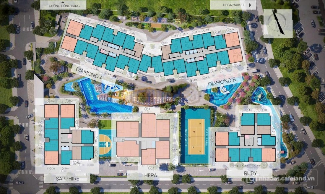 Bán căn hộ chung cư: Mở bán ngoại giao Gem Park toà Hera, chỉ chưa đến 2 tỷ nhận