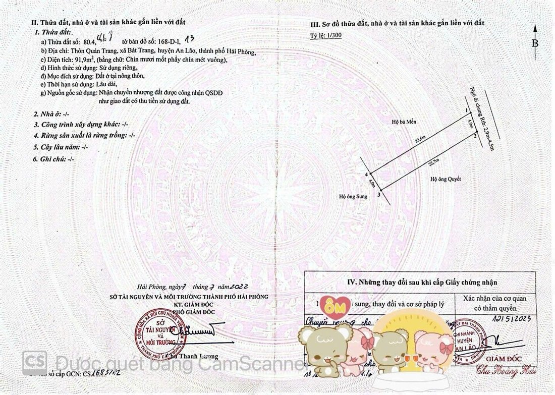 Bán đất thổ cư: Chính chủ cần bán gấp lô đất 91.9m, full thổ cư, sẵn sổ, kinh do