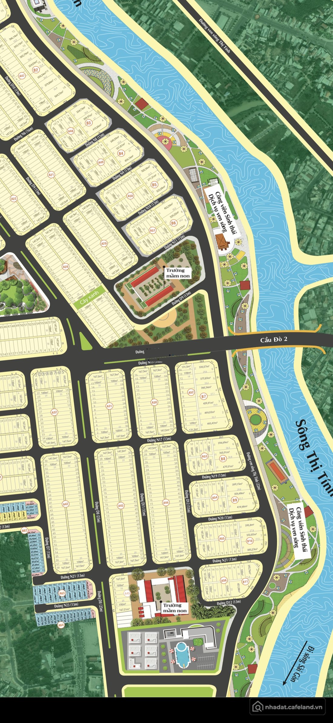 Bán đất thổ cư: Mega city Cầu Đò Bến Cát bán lô A52 (ngang 6m-dài 18m) chỉ 1 tỷ 