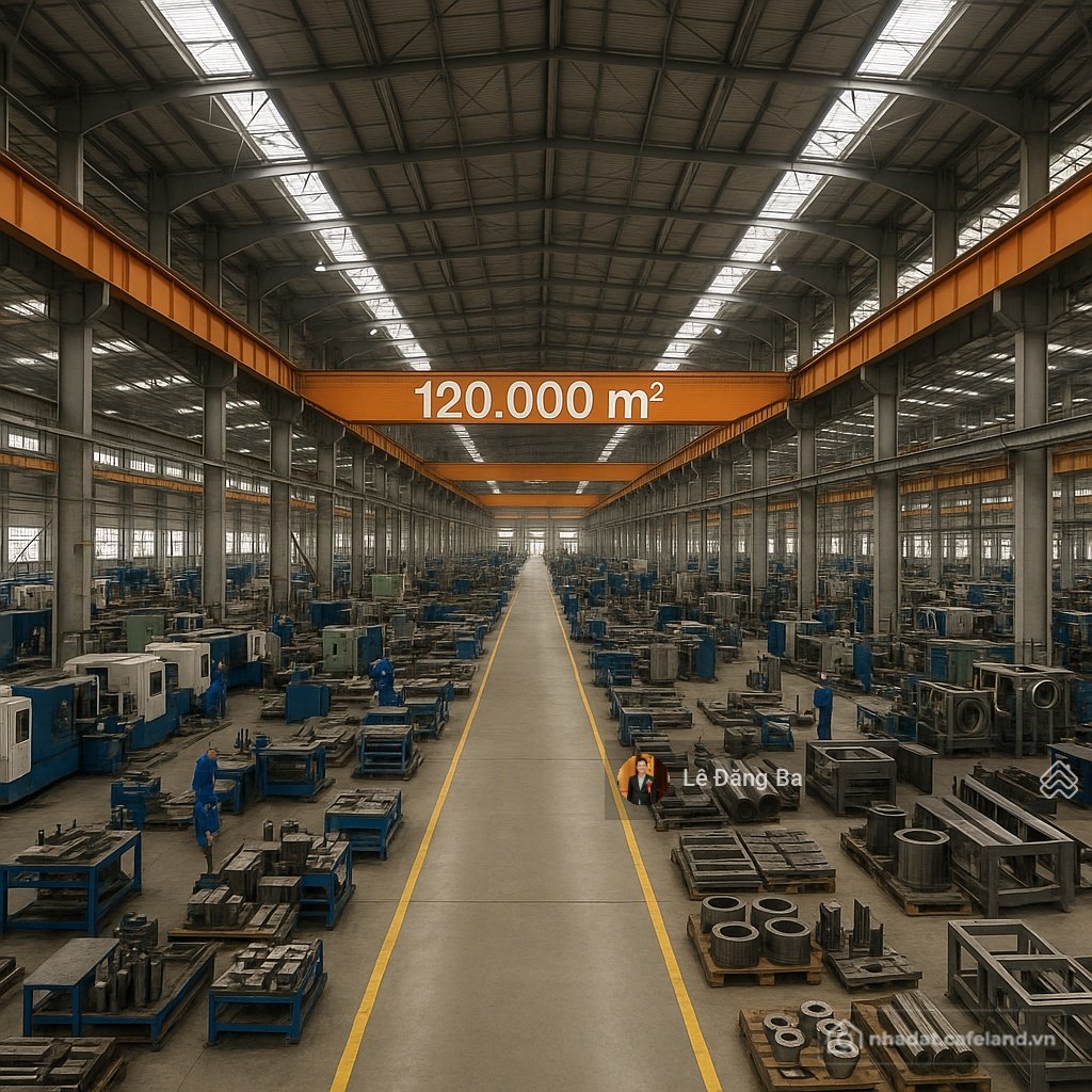 Bán kho, nhà xưởng: Bán nhà xưởng trong KCN Bình Dương, tổng 18ha, xưởng rộng 12