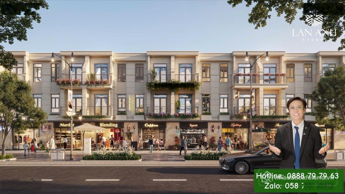 Bán nhà phố dự án: Nhà phố Lan Anh Avenue 70m2 - 1 trệt 1 lầu mặt tiền đường DT1
