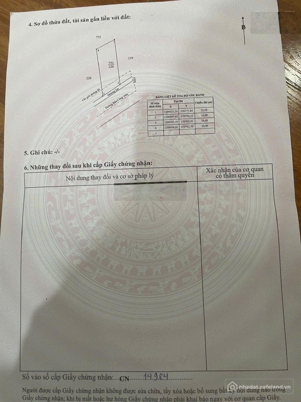 Bán đất thổ cư: Bán đất mặt tiền đường Bàu Công, ngay ngã tư Vinhomes Green City