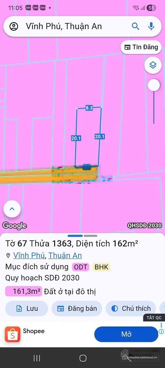 Bán đất thổ cư: Bán đất tại khu phố Phú Hội, giá cực chất 5,5 tỷ, 162 m2
