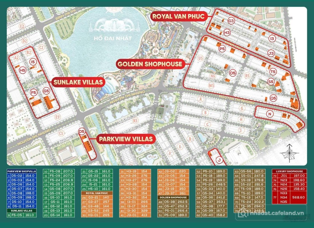 Bán biệt thự: Chủ đầu tư Vạn Phúc City bán căn Royal Đinh Thị Thi 7m x 22m, giá 