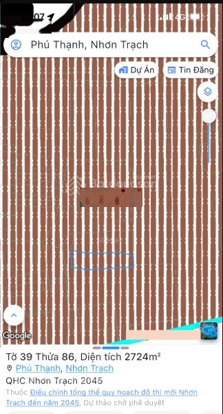Bán đất thổ cư: Bán đất Phú Thạnh, Nhơn Trạch, Đồng Nai, 3 triệu/m2, 6200m2 giá 