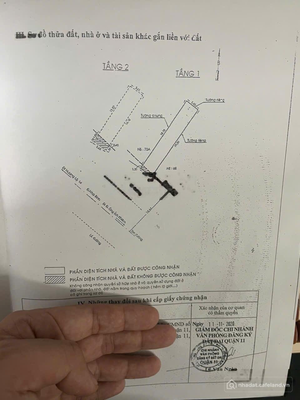 Bán nhà riêng: Nhà mặt tiền Hòa Bình kế bên trường tiểu học Hòa Bình, tiện ở & k