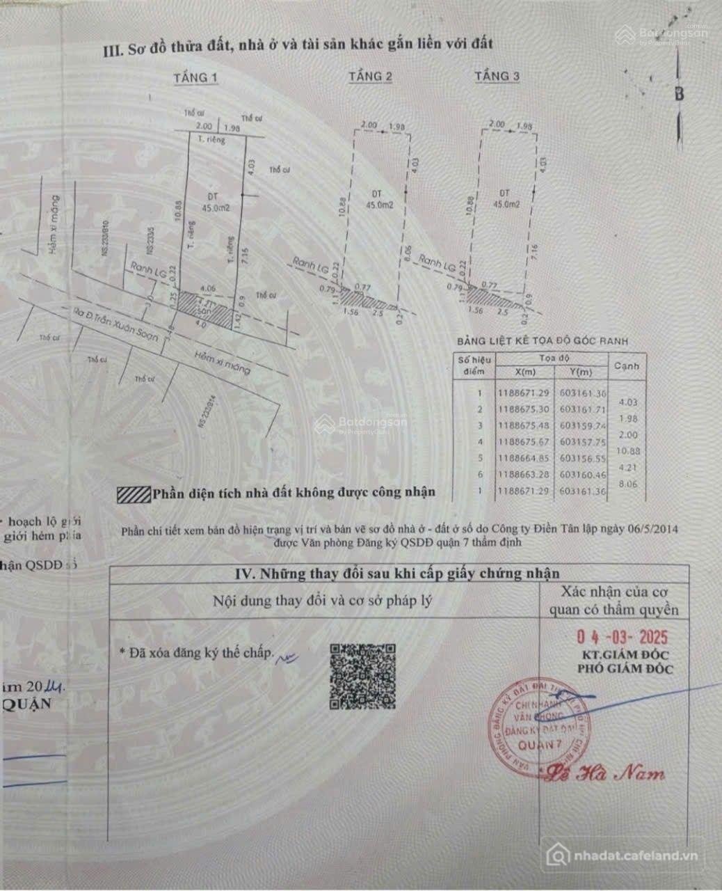 Bán nhà riêng: Bán nhà 4 tầng hẻm 1041 Trần Xuân Soạn, Tân Hưng. Quận 7. Dt 4x12