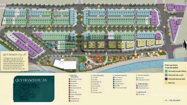 Bán biệt thự: The Meadow - thanh toán giãn -diện tích 5x21 - mua trực tiếp từ ch