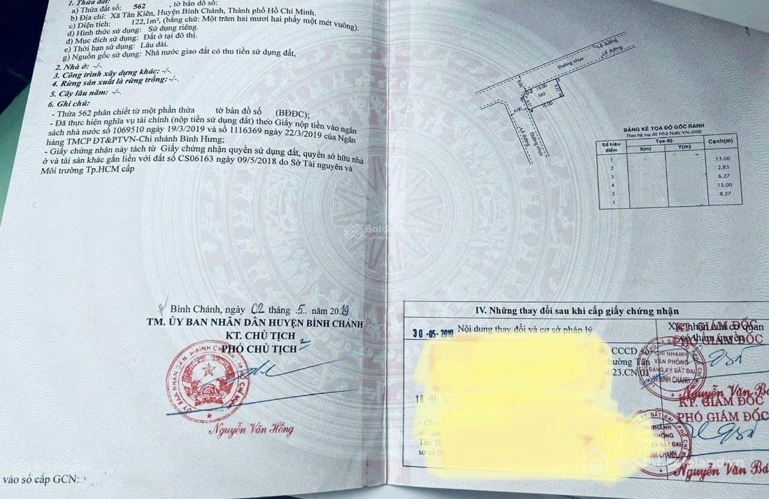 Bán đất thổ cư: Cắt lỗ 300tr cần thanh lý lô gốc đất , trần đại nghĩa - tân kiên