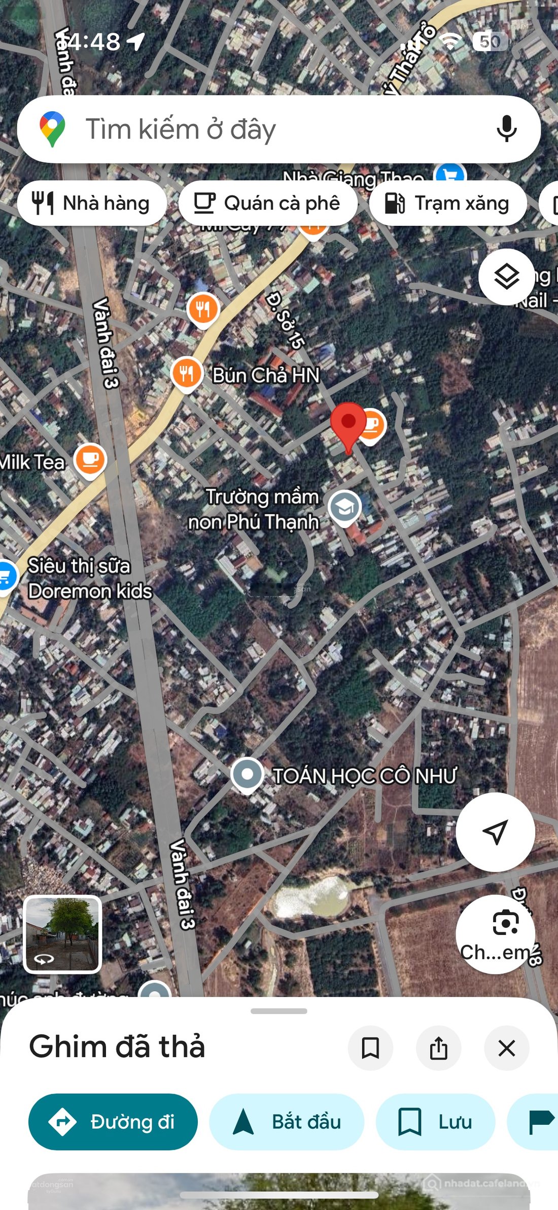 Bán đất thổ cư: Bán đất thổ vườn mặt tiền đường sở 15 xã Phú Thạnh cũ (xã Nhơn T