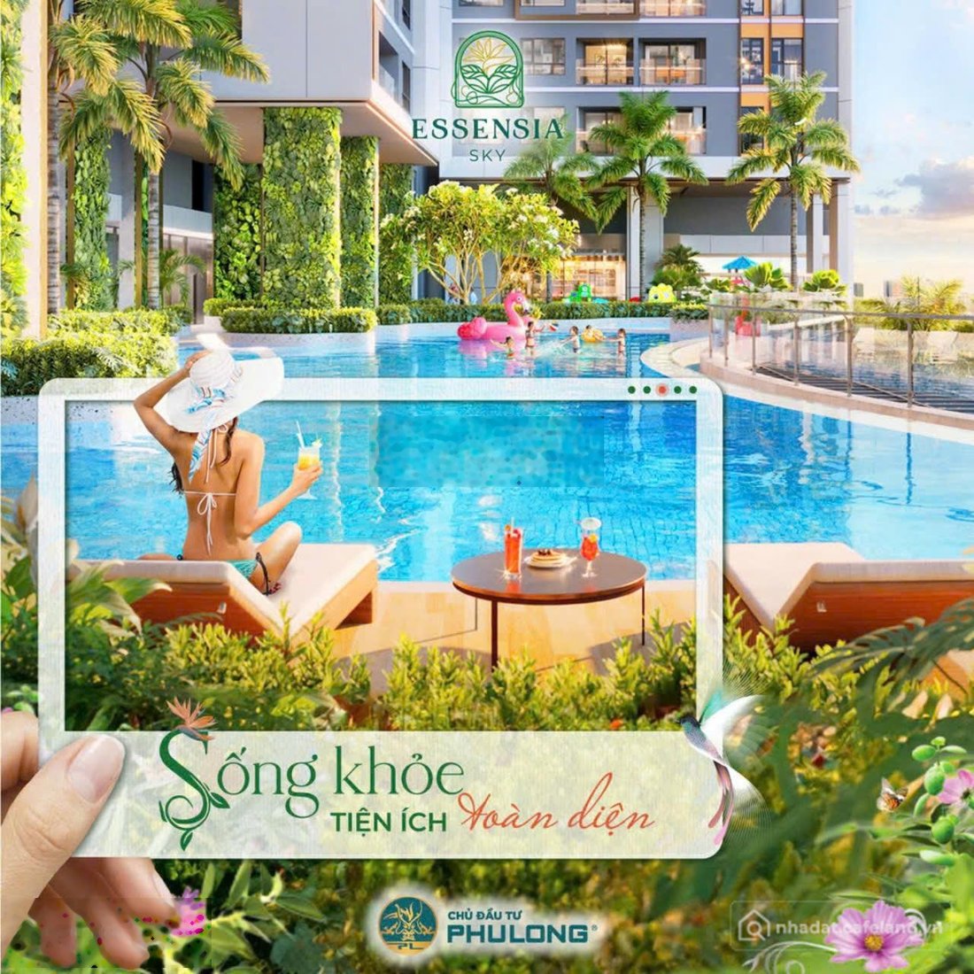 Bán căn hộ chung cư: Chỉ 5.6 tỷ căn hộ 2pn2wc Essensia Sky, view trực diện hồ bơ
