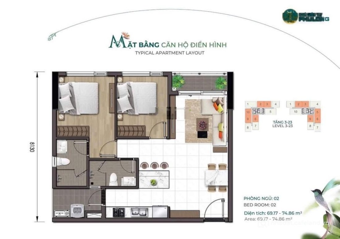 Bán căn hộ chung cư: Bán căn hộ Essensia Sky-74.86m2 view công viên giá 5.5 tỷ (