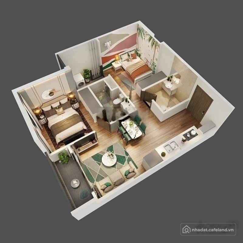 Bán căn hộ chung cư: Căn góc 2PN tầng cao View Quận 1, vị trí mặt tiền Quốc lộ 1