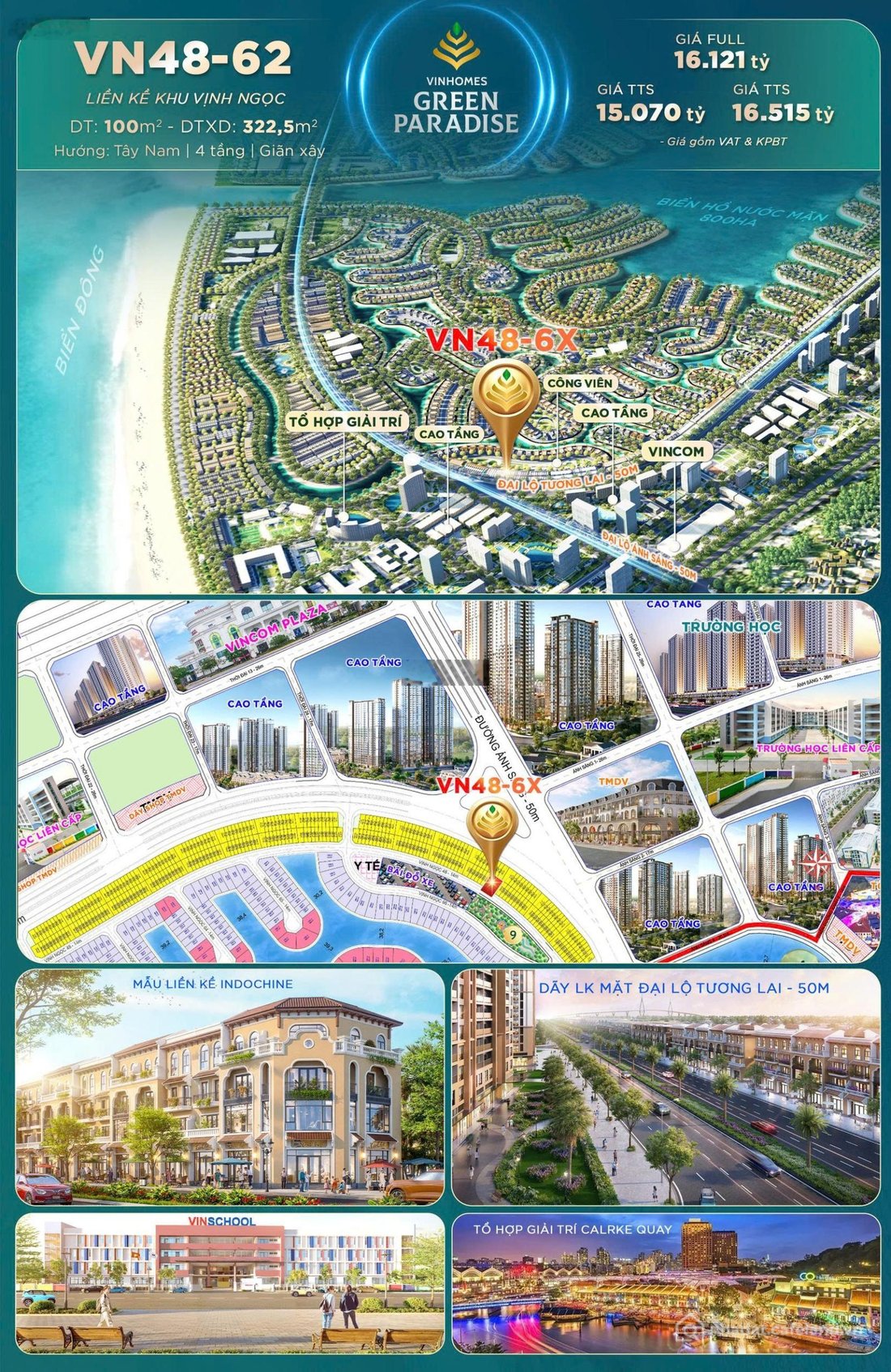 Bán biệt thự: GIẢM SÂU SAU TẾT Tặng thêm xe VF3 | Nhà 100m2 tổng DT 323m2 gần cô