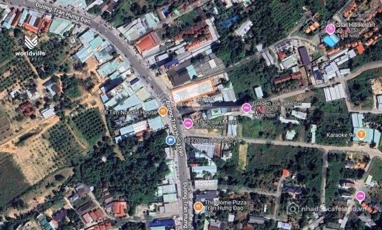 Bán đất thổ cư: Bán lô đất lớn 1.600m2 mặt tiền Trần Hưng Đạo, trung tâm Dương Đ