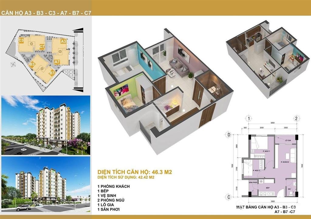 Bán căn hộ chung cư: Bán căn hộ hoàn thiện 2pn chỉ 650 triệu