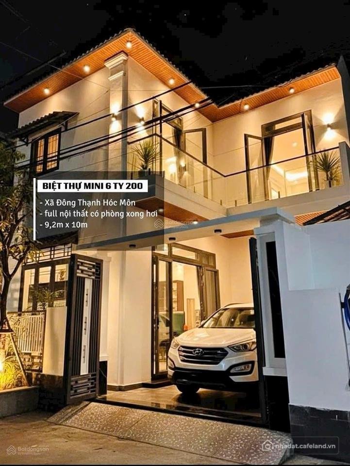 Bán nhà riêng: Bán nhà dt 9x10m 1 lầu,3p hẻm ô tô đường nguyễn thị sáu hóc môn. 