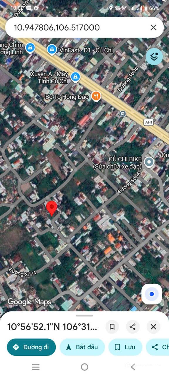 Bán đất thổ cư: Bán đất 430m² có sẵn 100m² thổ cư ngang 20m giá 2.2 tỷ tại Xã Củ