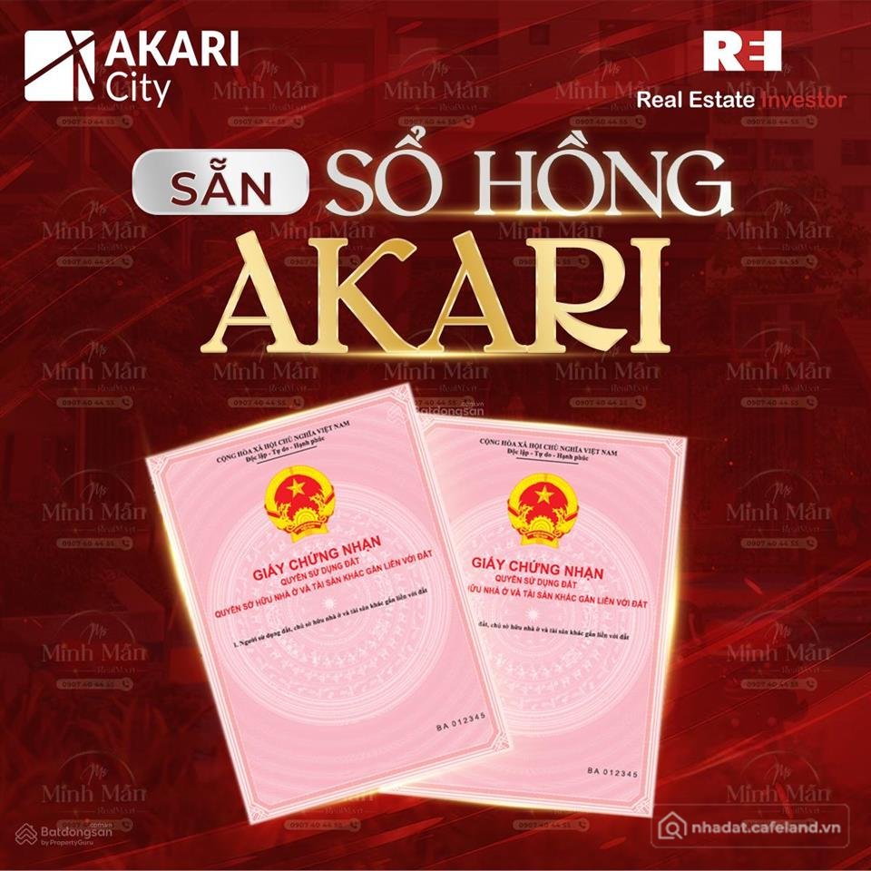 Bán căn hộ chung cư: Bán căn hộ akari city, 2 phòng ngủ 61m2, sổ hồng riêng, vay