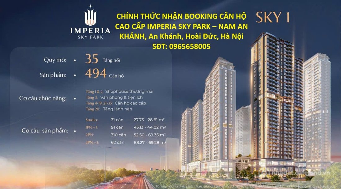 Bán căn hộ chung cư: CHÍNH THỨC NHẬN BOOKING CĂN HỘ CAO CẤP IMPERIA SKY PARK – N