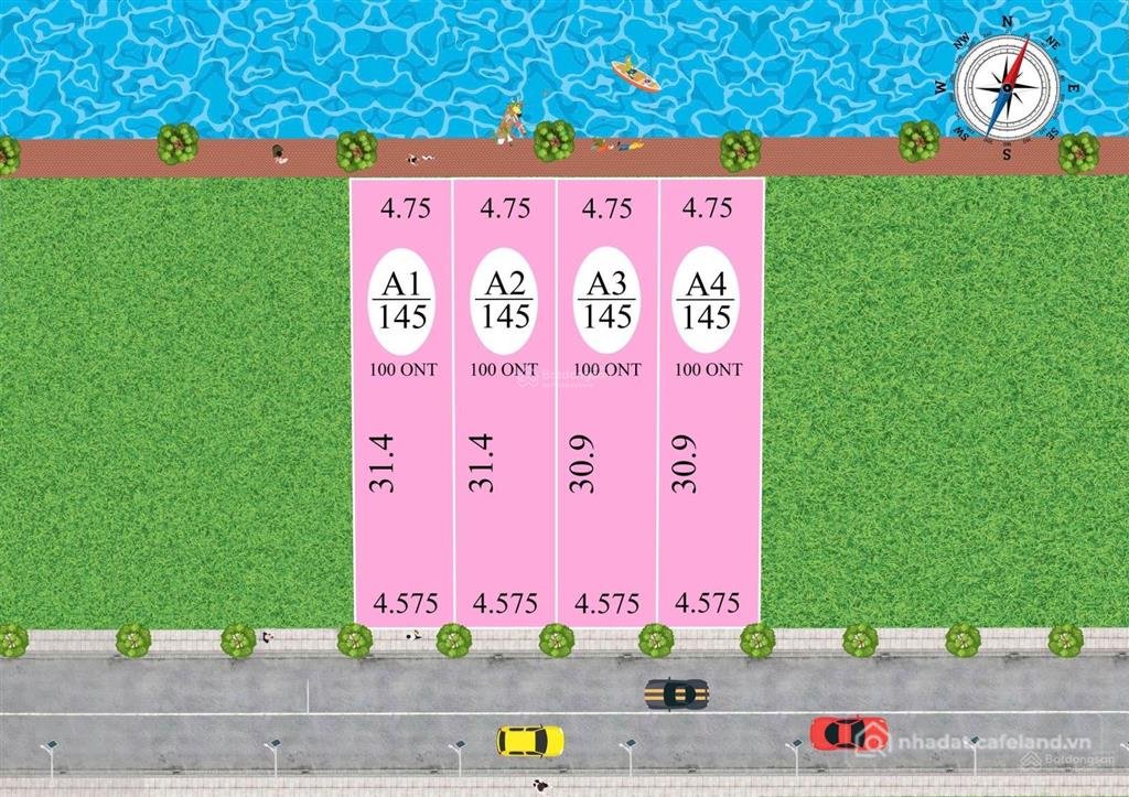 Bán đất thổ cư: Lô đất 145m2 cách kcn vsip hải long 50m giá chỉ 11tr/m2