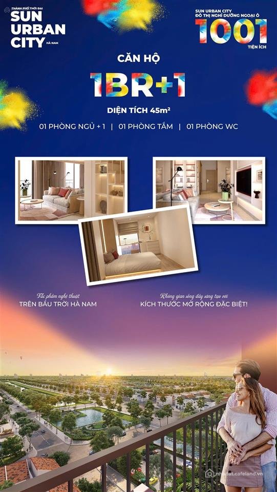 Cho thuê căn hộ chung cư: Cho thuê căn hộ 1br + 1 tại chung cư sun urban city