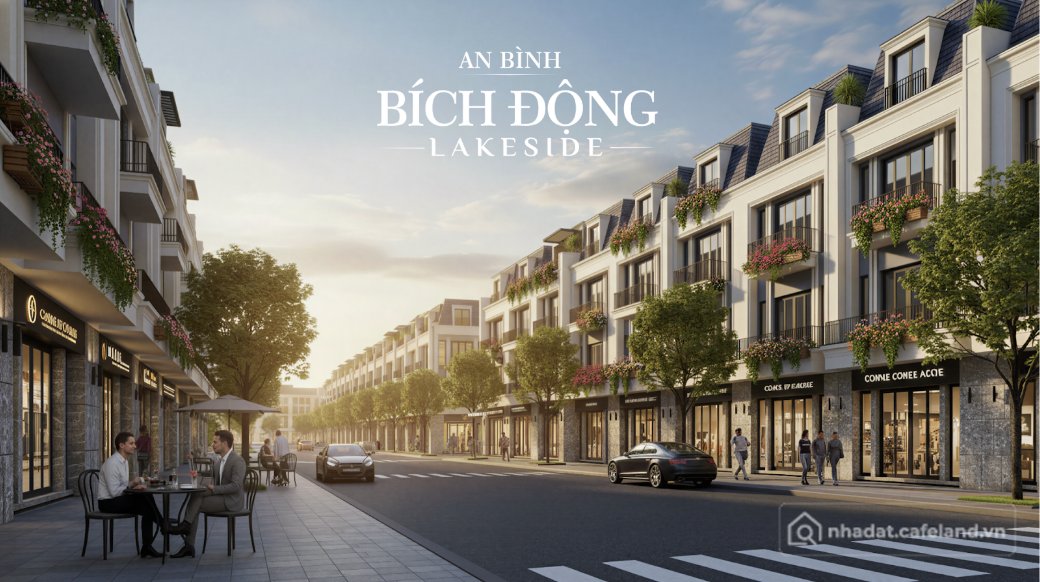 Bán đất thổ cư:  BÁN LIỀN KỀ BÍCH ĐỘNG LAKESIDE – 114M² – MT 6M – ĐƯỜNG 19M – K