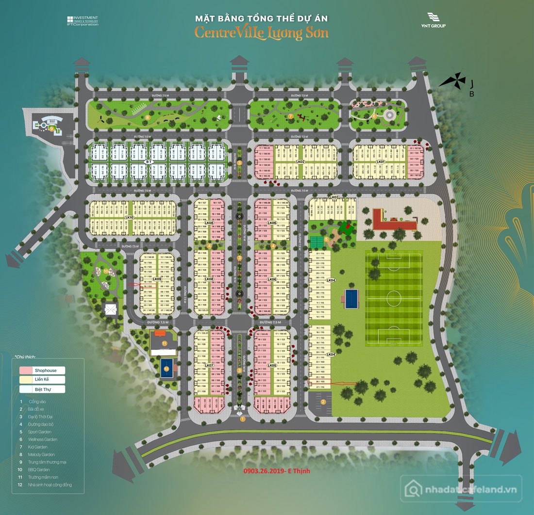 Bán đất thổ cư: Đất nền biệt thự Centreville Lương Sơn cực rẻ cực VIP