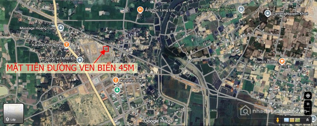 Bán đất thổ cư: Hàng hiếm 2 lô Cát Khánh mặt tiền đường 45m ven biển diện tích 3
