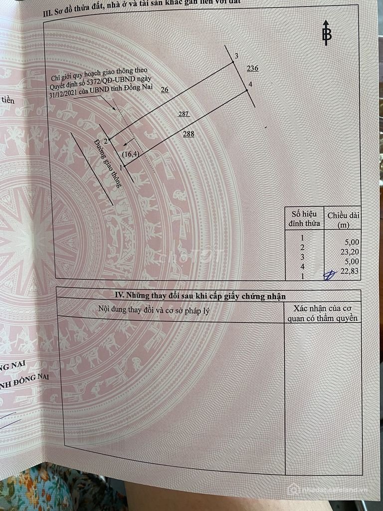 Bán đất thổ cư: Chính chủ cần bán đất thổ cư 114m2 -thanh sơn tân phú -đồng nai