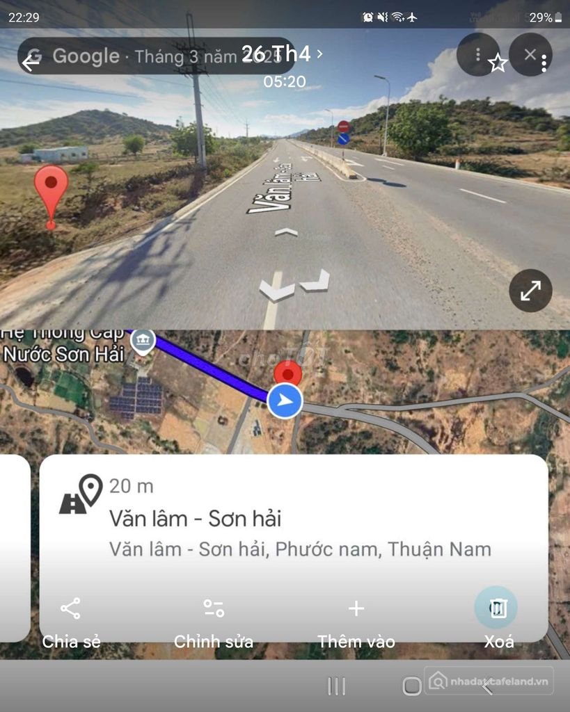 Bán đất nông, lâm nghiệp: cần bán lô đất mặt tiền đường Văn Lâm Sơn Hải