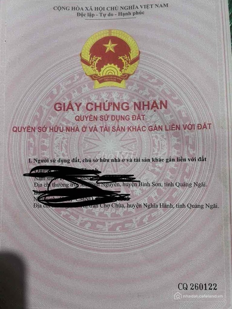 Bán đất thổ cư: cần bán đất mặt tiền chợ chùa