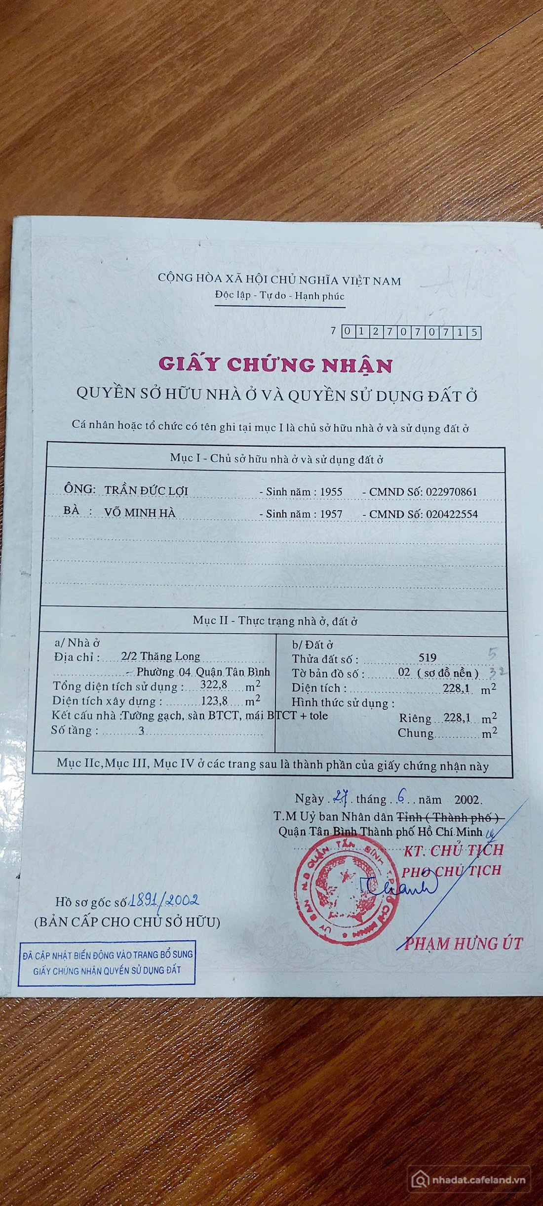 Bán nhà riêng: Bán nhà 2/2 Thăng Long, P. 4, Q. Tân Bình – Giá 47 tỷ