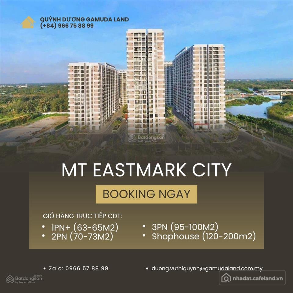 Bán căn hộ chung cư: Chính thức nhận booking mt eastmark mặt tiền vành đai 3 mua