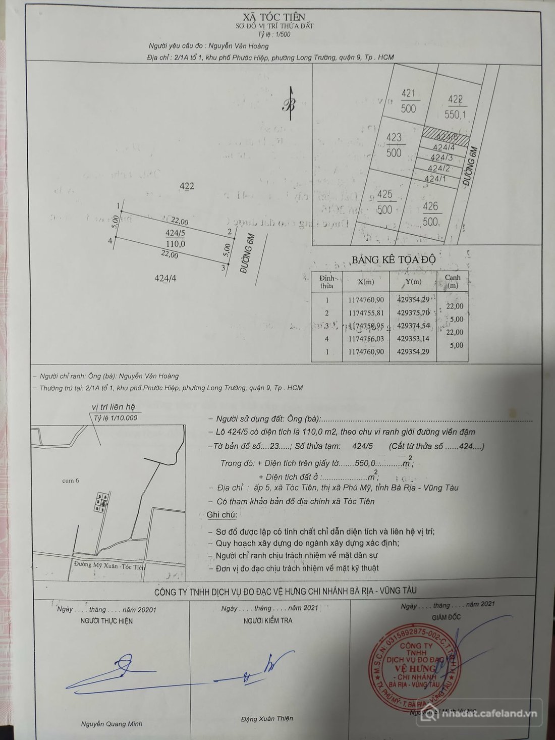 Bán đất thổ cư: Bán đất 550m² ngang 5m giá 350 triệu tại Xã Châu Pha