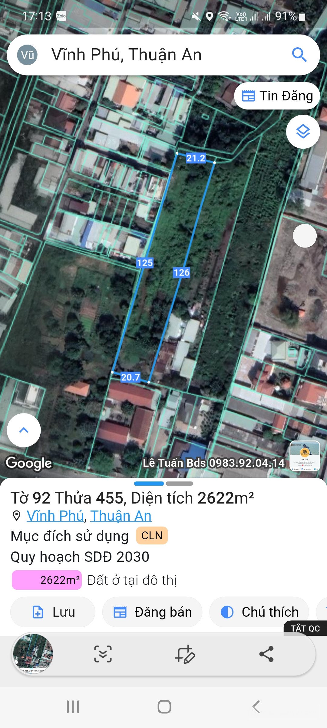 Bán đất thổ cư: Nhà Đất Vĩnh Phú Thuận An Bình Dương