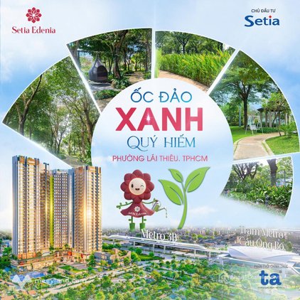 Bán căn hộ chung cư: Căn hộ Setia Edenia CĐT nước ngoài - mặt tiền QL13 CK lên đ