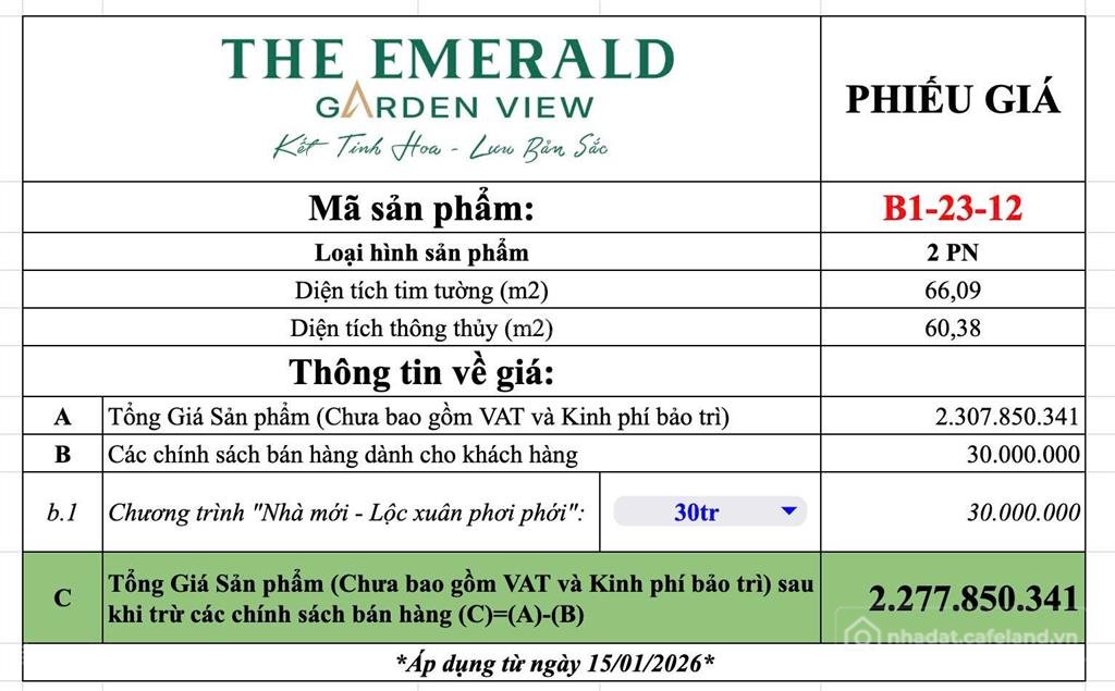 Bán căn hộ chung cư: Bán căn 2pn 2wc 66m² view sân golf & trung tâm tp. hcm, giá