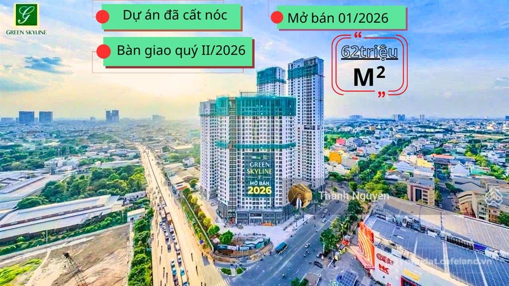 Bán căn hộ chung cư: Green skyline căn hộ cao cấp nhất mặt tiền ql1k, ngay siêu 