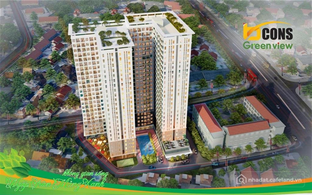 Bán căn hộ chung cư: Căn hộ chung cư bcons green view 2pn/2wc 2,05tỷ 51,33m2 giá