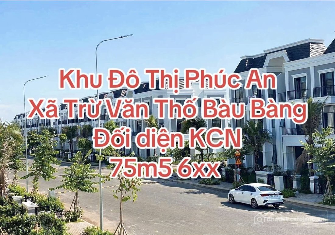 Bán đất thổ cư:  LÔ ĐẸP GIÁ TỐT – PHÚC AN GARDEN BÀU BÀNG