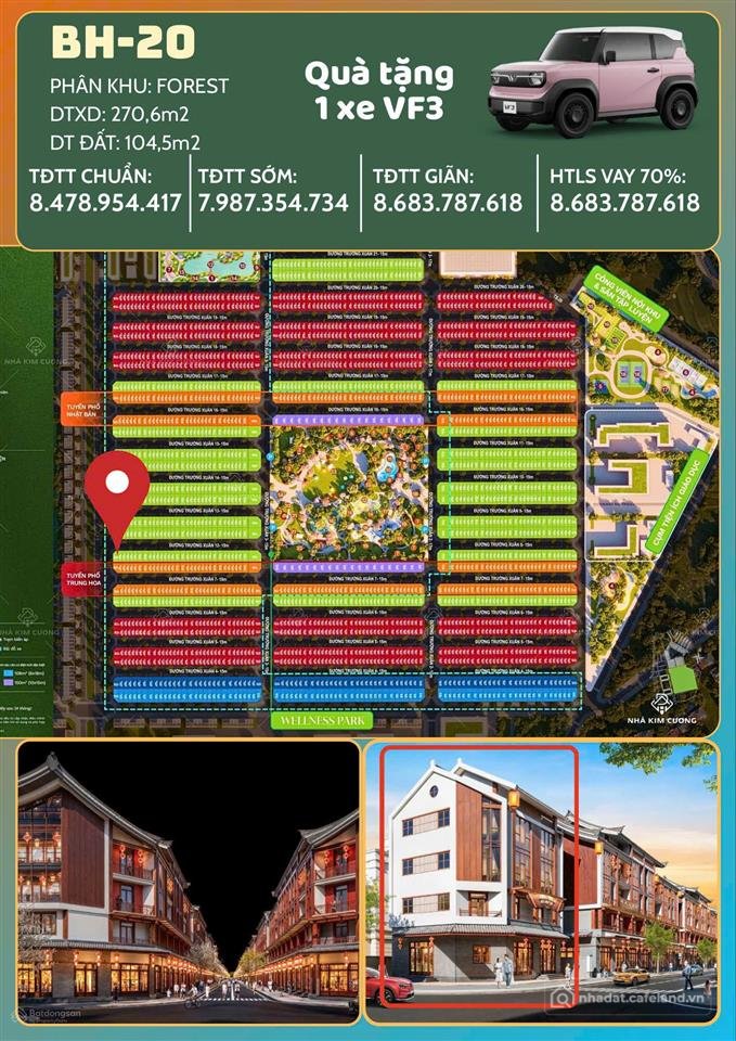 Bán nhà riêng: Căn góc 2 mặt đường 3/2 vinhomes green city. tuyến trung hoa, 104