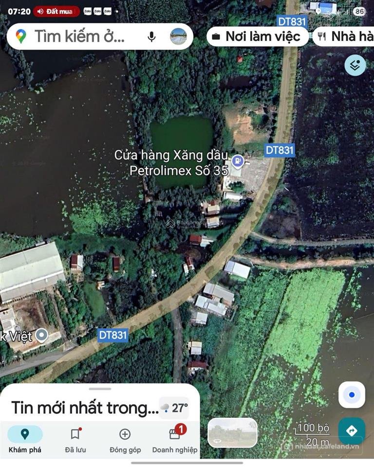 Bán kho, nhà xưởng: Tôi cần bán 1.3ha đất skc tại vĩnh hưng long an 1.9tr/m2, có