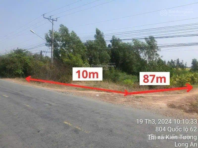 Bán đất thổ cư: Ngân hàng thanh lý giá cực tốt, tài sản mt ql 62 kiến tường, lon