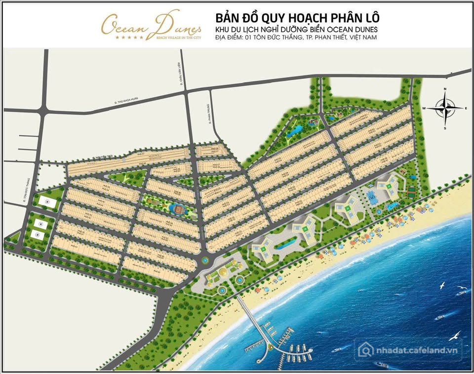Bán đất thổ cư: Bán đất dãy E khu dân cư Ocean Dunes Phan Thiết