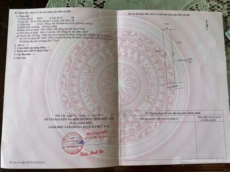Bán đất thổ cư: Chính chủ bán lô đất Ea Tiêu gần đường Tránh Đông Hồ Chí Minh Gi