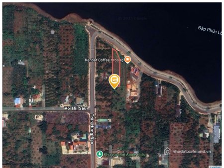 Bán đất thổ cư: Bán đất view Hồ Phú Lộc 1046.4m² ngang 15m giá 6.75 tỷ Xã Krông 